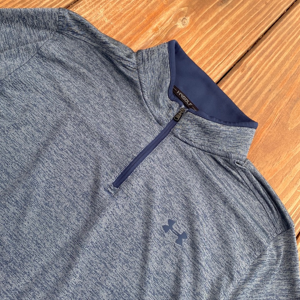 Under Armour Performance Golf Pullover In Blue Si… - image 1